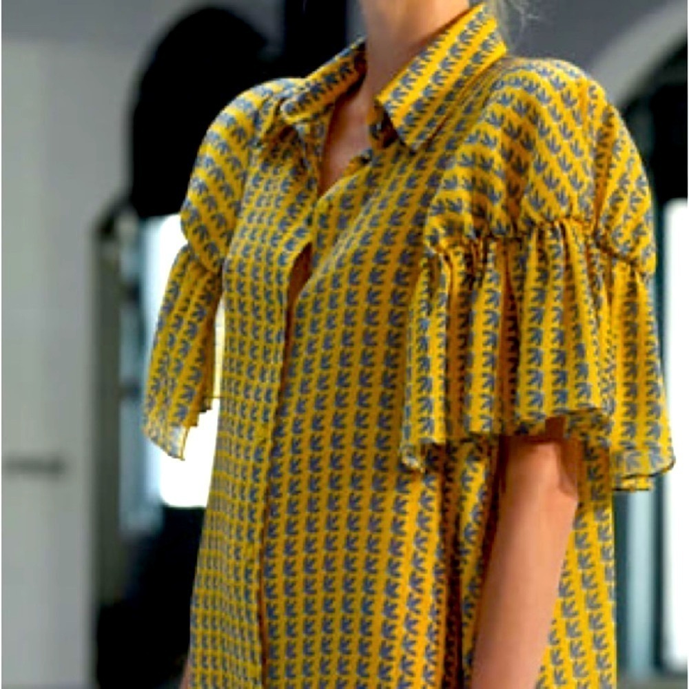 Mehtap Elaidi- Nwt Runway Elaidi Ruffled Maxi Dress X Anthropologie — image 3 of 7